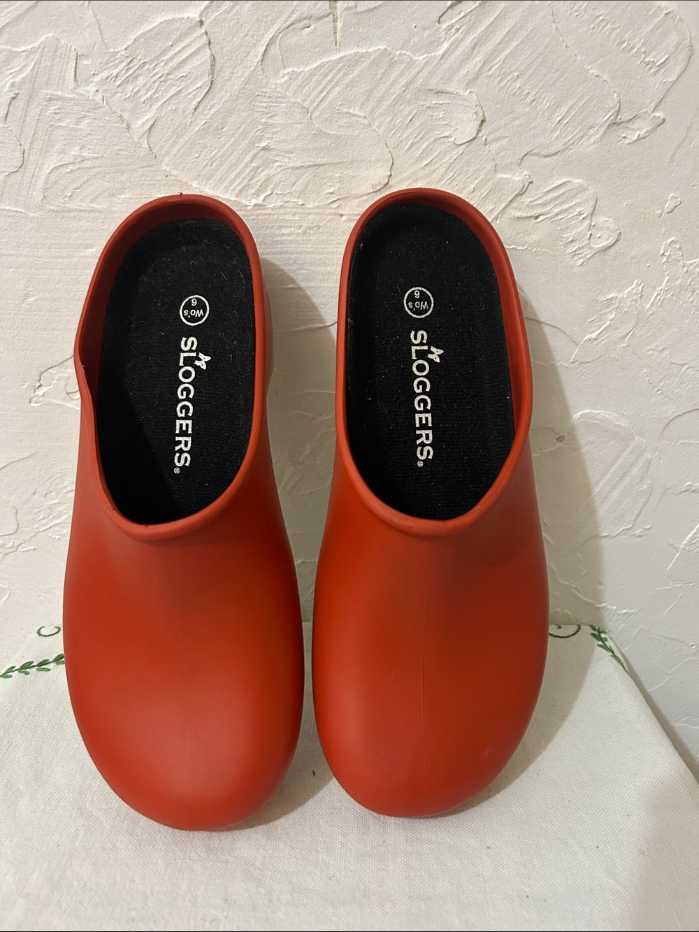 Sloggers 
Women’s Slip-On Clogs in Orange-Red